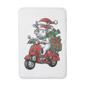 Lustiger Weihnachtskuh-Fahr-Roller im Vintage-Desi Badematte (Vorderseite Vertikal)