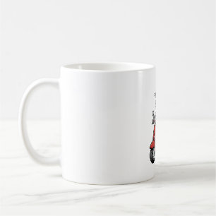 Lustiger Weihnachtskuh-Fahr-Roller im Vintage-Desi Kaffeetasse