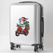 Lustiger Weihnachtskuh-Fahrrad Vintage-Design_ Aufkleber (Koffer)