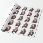 Lustiger Weihnachtskuh-Fahrrad Vintage-Design_ Geschenkpapier (Ungerollt)