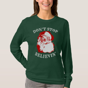 Lustiger Weihnachtslanger Hülsen-T - Shirt STOPPE