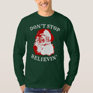 Lustiger Weihnachtslanger Hülsen-T - Shirt STOPPE