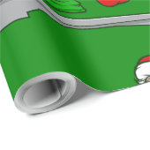 lustiger Weihnachtsliegestuhl Geschenkpapier (Rolleneckpunkt)