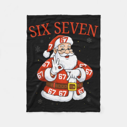 Lustiger Weihnachtsmann 67 Six Seven Meme Weihnach Fleecedecke (Vorderseite)