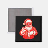 Lustiger Weihnachtsmann 6 7 Meme-Design _ Weihnach Magnet (Vorderseite/Rückseite)