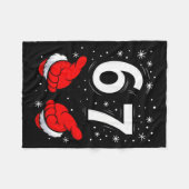 Lustiger Weihnachtsmann 6 7 Meme Sechs Sieben Weih Fleecedecke (Vorderseite (Horizontal))