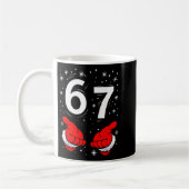 Lustiger Weihnachtsmann 6 7 Meme Sechs Sieben Weih Kaffeetasse (Links)