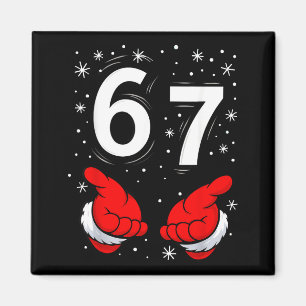 Lustiger Weihnachtsmann 6 7 Meme Six Seven Weihnac Magnet