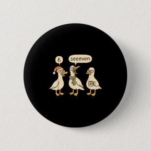 Lustiger Weihnachtsmann Alberne Gans 6 7 Weihnacht Button