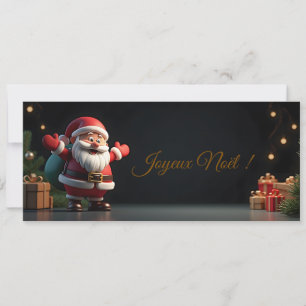 Lustiger Weihnachtsmann auf schwarzem Hintergrund