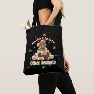 Lustiger Weihnachtsmann aus Lebkuchen - höchstwahr Tasche