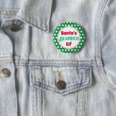 Lustiger Weihnachtsmann-Bart-Elf-Christmas-Button- Button (Beispiel)
