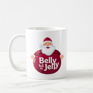 Lustiger Weihnachtsmann-Bauch voller Gelee – Süßes Kaffeetasse