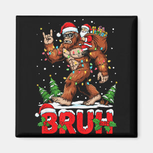 Lustiger Weihnachtsmann Bigfoot Sasquatch Rock Wei Magnet