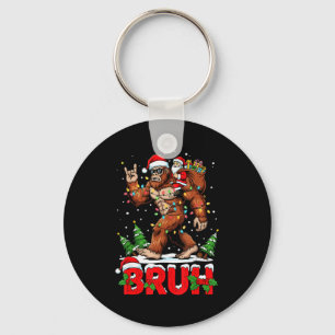 Lustiger Weihnachtsmann Bigfoot Sasquatch Rock Wei Schlüsselanhänger