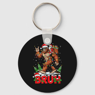 Lustiger Weihnachtsmann Bigfoot Sasquatch Rock Wei Schlüsselanhänger
