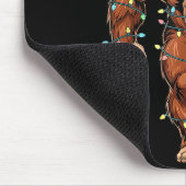 Lustiger Weihnachtsmann Bigfoot Weihnachtsbaum Wei Mousepad (Ecke)