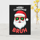 Lustiger Weihnachtsmann Bruh Weihnachtskarte Meme Karte (Gelbe Blume)