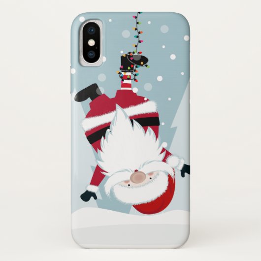 Lustiger Weihnachtsmann Case-Mate iPhone Hülle (Rückseite)