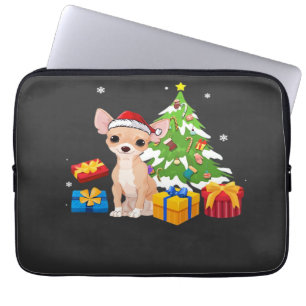 Lustiger Weihnachtsmann Chihuahua Hund Weihnachtsb Laptopschutzhülle