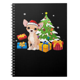 Lustiger Weihnachtsmann Chihuahua Hund Weihnachtsb Notizblock