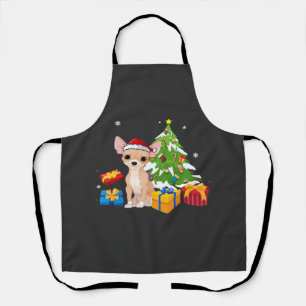 Lustiger Weihnachtsmann Chihuahua Hund Weihnachtsb Schürze