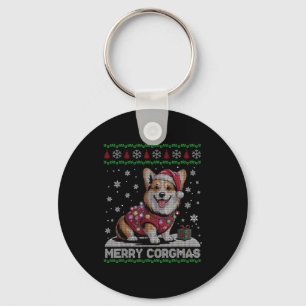 Lustiger Weihnachtsmann Corgi Hund Frohe Corgmas H Schlüsselanhänger