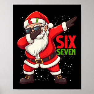 Lustiger Weihnachtsmann Dab Six Seven Weihnachten Poster