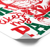 Lustiger Weihnachtsmann Deine Mutter mag mein Pake Poster (Ecke)