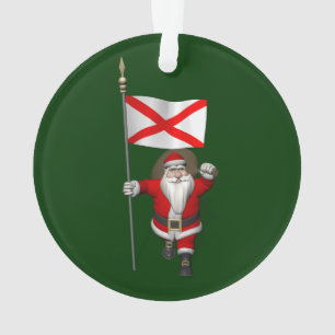 Lustiger Weihnachtsmann, der Alabama besichtigt Ornament