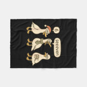 Lustiger Weihnachtsmann Dummer Gans 6 7 Weihnachts Fleecedecke (Vorderseite (Horizontal))