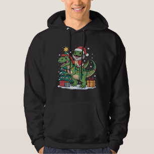 Lustiger Weihnachtsmann-Echse auf dem Weihnachts-T Hoodie