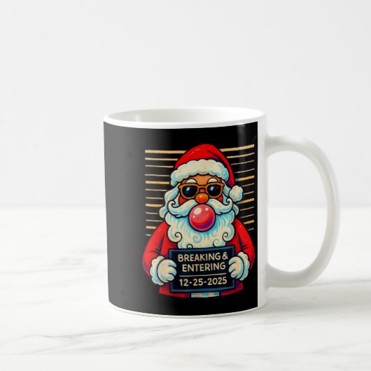 Lustiger Weihnachtsmann Einbruch Weihnachten  Kaffeetasse (Rechts)