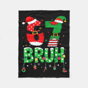 Lustiger Weihnachtsmann Elf 67 Bruh Weihnachts Mem Fleecedecke