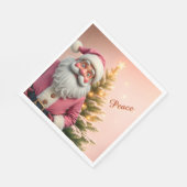 Lustiger Weihnachtsmann Feiertags Thema Serviette (Ecke)