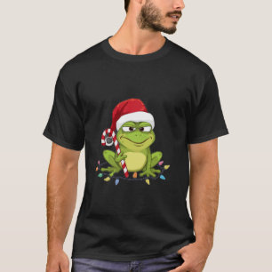 Lustiger Weihnachtsmann-Frosch-Weihnachts-Shirt - T-Shirt