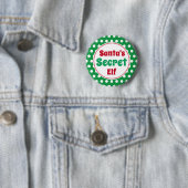 Lustiger Weihnachtsmann-Geheim-Elf-Weihnachts-Butt Button (Beispiel)