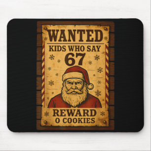 Lustiger Weihnachtsmann gesucht Ungezogene Liste K Mousepad