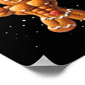 Lustiger Weihnachtsmann-Gingerbread-Mann-Gymmer Poster (Ecke)