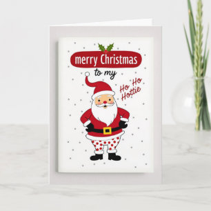 Lustiger Weihnachtsmann Ho Ho Hottie Weihnachtskar Karte