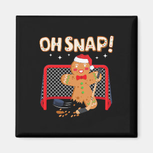 Lustiger Weihnachtsmann Hockey-Torhüter Oh S Magnet