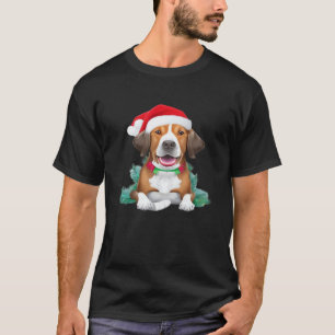 Lustiger Weihnachtsmann-Hund Oversized T-Shirt