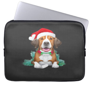 Lustiger Weihnachtsmann-Hund Oversized T-Shirt Laptopschutzhülle