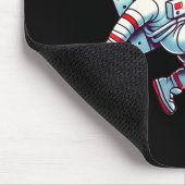 Lustiger Weihnachtsmann-Hut Astronaut Dunking Erde Mousepad (Ecke)