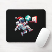 Lustiger Weihnachtsmann-Hut Astronaut Dunking Erde Mousepad (Mit Mouse)