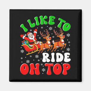 Lustiger Weihnachtsmann Ich Fahre Gerne Oben Weihn Magnet