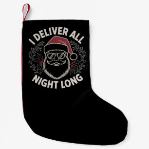 Lustiger Weihnachtsmann, ich liefere die ganze Nac Kleiner Weihnachtsstrumpf