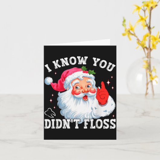 Lustiger Weihnachtsmann, ich weiß, du hast nicht m Karte (Gelbe Blume)