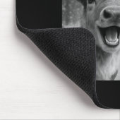 Lustiger Weihnachtsmann im Schlitten mit Rentier W Mousepad (Ecke)