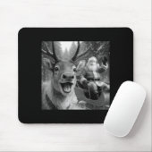 Lustiger Weihnachtsmann im Schlitten mit Rentier W Mousepad (Mit Mouse)